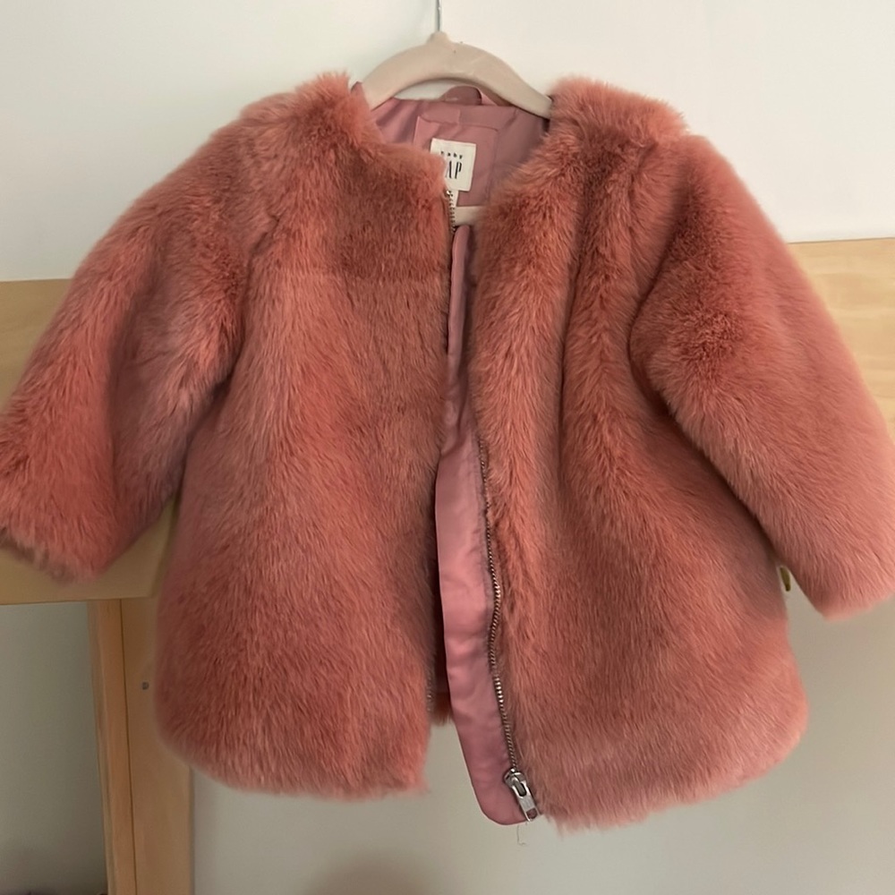 Baby Gap faux fur coat